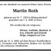 Roth Martin 1923-2003 Todesanzeige